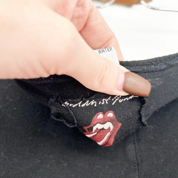 Buddhist Punk Womens‎ Vintage Y2K Tongue Lips Logo Rolling Stones Pants Size 3 - Picture 5 of 8